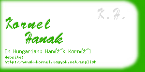 kornel hanak business card